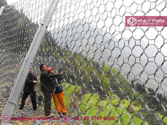 Chine RXI-300 filet d'anneaux d'acier système de protection contre les chutes de roches passif fil de 4,0 mm x 7 fils - HeslyFence fournisseur