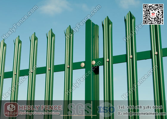 Chine "W" section pâle clôture de palissade en acier avec revêtement en poudre fournisseur chinois fournisseur