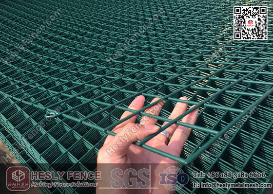 Chine Panneaux de clôture en treillis soudé | Panneau de clôture vert RAL6005 enduit de PVC fournisseur