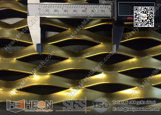 Chine Couche d'oxyde en aluminium Mesh métallique étendu pour la façade du bâtiment fournisseur
