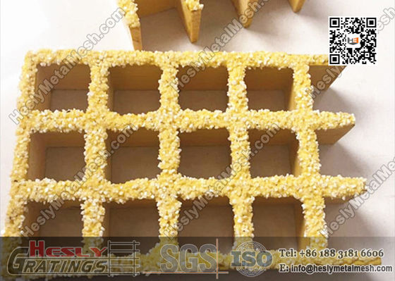 Chine 38x38mm grille en fibre de verre moulée de couleur jaune USCG certifié fournisseur