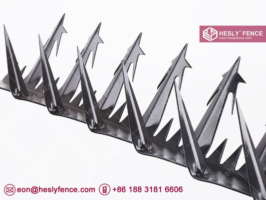 Chine Spikes anti-escalade avec rasoir Spike sur le dessus de la clôture Spike revêtu de poudre Spike de sécurité sur le mur Hesly Brand Fournisseur chinois fournisseur