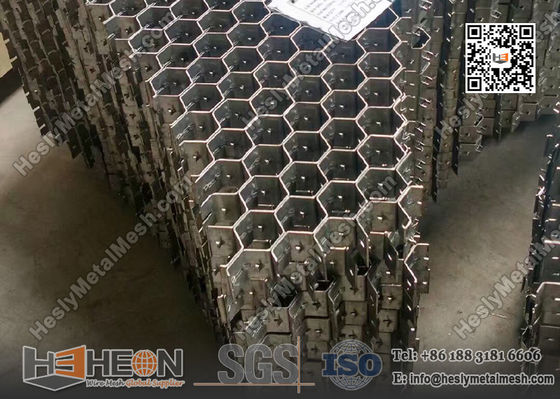 Chine 310S 2.0X20X50mm Maillage hexagonal pour revêtement réfractaire fournisseur