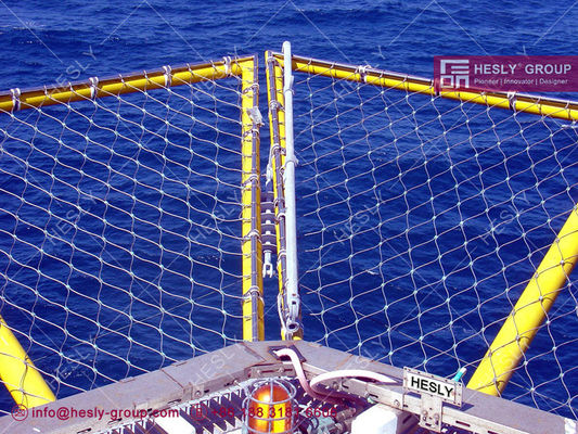 Chine AISI316 Réseau de sécurité en héliport avec cadre, 100 kg, test de charge de chute de 1 m de hauteur, norme CAP 437 fabricant chinois fournisseur