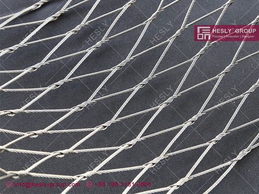 Chine SS316 / SS304 2.0mm Maille de câble nouée en acier inoxydable avec ouverture de maille de 80x80mm fournisseur