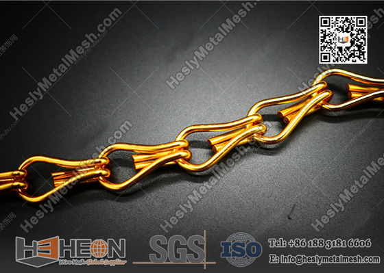 Chine 2.0X2800mm hauteur rideau de chaîne en aluminium doré pour écran anti-mouches | Fournisseur chinois fournisseur