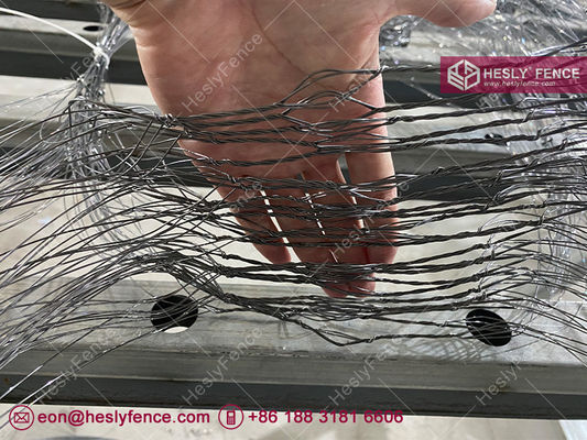 Chine Obstacle peu visible MZP fil de putanka, 10x5m, 0,5/0,5/0,8/0,8mm de diamètre de fil, HeslyFence Chine fournisseur
