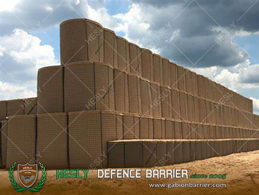 Chine Mure de la barrière militaire de défense du Soudan avec géotextile de couleur beige fournisseur
