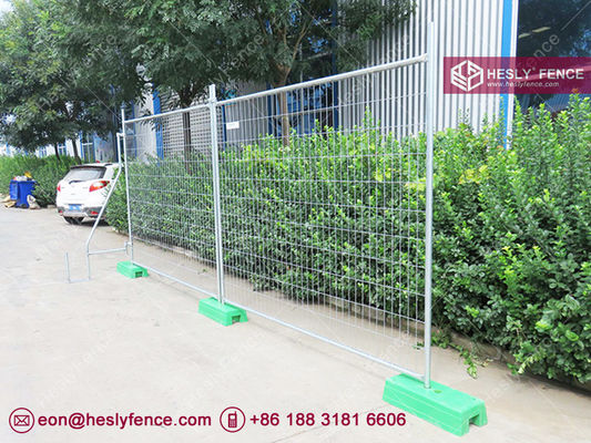 Chine système de clôture temporaire haute 2,0 m | remplissage en treillis métallique anti-escalade | bloc en plastique moulé par injection | Anping HeslyFence fournisseur