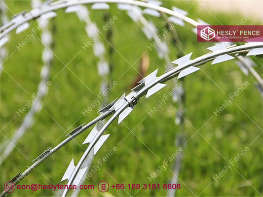 Chine Fil de fer barbelé concertina BTO-22 | HGI | diamètre 500mm | HeslyFence-Chine fournisseur