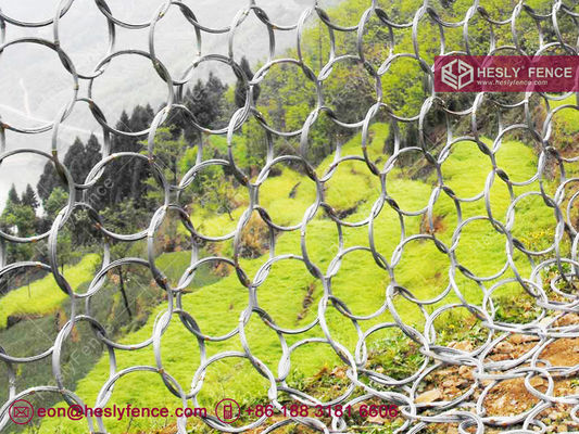 RXI-300 filet d'anneaux d'acier système de protection contre les chutes de roches passif fil de 4,0 mm x 7 fils - HeslyFence fournisseur