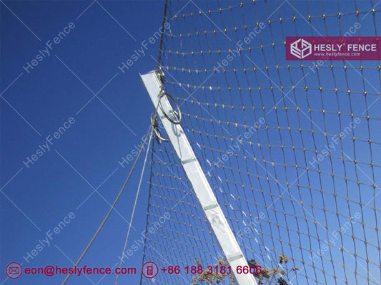 250KJ, système de protection contre les chutes de roches passives de 4m de haut, revêtu de galvanisation, filet de corde de 4x5m, vente directe d'usine en Chine fournisseur