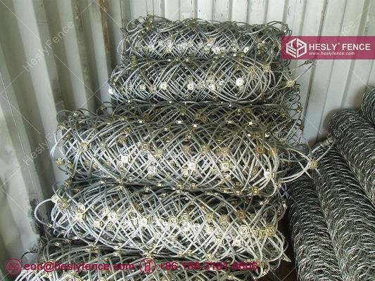 Système de barrière anti-éboulis HESLY 4X4m pour la protection des pentes montagneuses | Exportateur d'usine SNS Flexible Rope Net - Chine fournisseur
