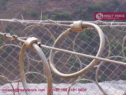 250KJ, système de protection contre les chutes de roches passives de 4m de haut, revêtu de galvanisation, filet de corde de 4x5m, vente directe d'usine en Chine fournisseur