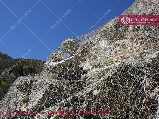 HESLY Draperie de protection contre les chutes de pierres | Filet à anneaux en acier | Système de treillis de protection active des pentes | Fil d'acier à haute résistance - Chine fournisseur