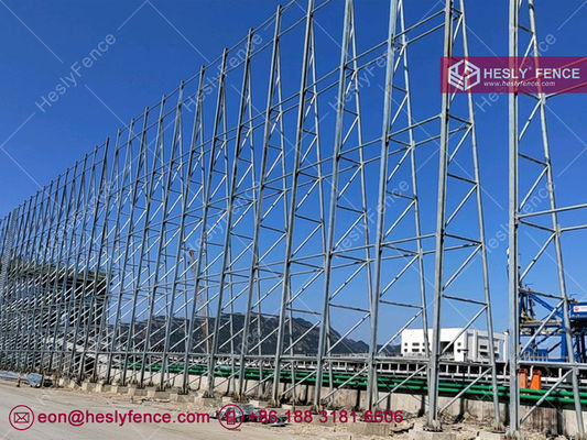 Système de clôture brise-vent en acier de 12 m de haut | Tôle métallique perforée ondulée de 1,5 mm | Couleur bleue | 910 x 3000 mm - Hesly Fence fournisseur