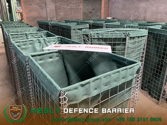 Barrière défensive HESLY | 2,21 m de haut | 1,06 m de large | Géotextile militaire doublé de sable - Usine chinoise fournisseur