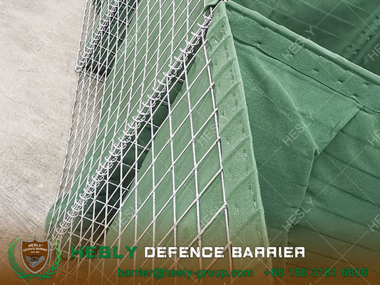 Barrière de bastion militaire recyclable avec tissu géotextile de couleur beige - Ventes d'usine de barrière de défense Hesly fournisseur
