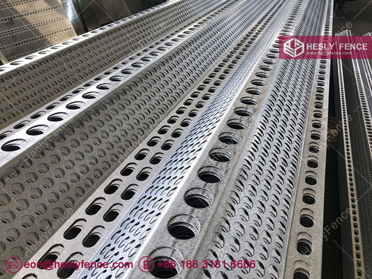 Panneau brise-vent en acier perforé ondulé | Ratio d'ouverture de 40 % | Largeur 900 mm | Triple crête | HeslyFence-Chine fournisseur