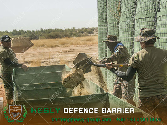Mur de soutènement en gabions anti-inondation | 1,37 m de haut | 1,06 m de large | fil de 4,0 mm d'épaisseur | Hesly Barrier - Usine chinoise fournisseur