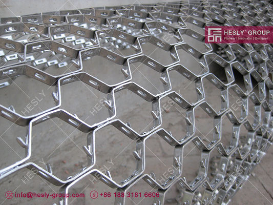L'acier inoxydable 316 grille métallique hexagonale avec lances 1 ¢ et 3⁄4 ¢ d'épaisseur. fournisseur