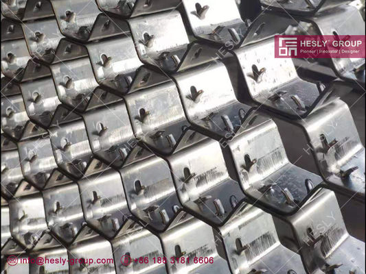 L'acier inoxydable 316 grille métallique hexagonale avec lances 1 ¢ et 3⁄4 ¢ d'épaisseur. fournisseur