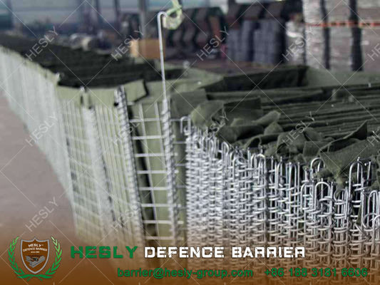 1.37m de hauteur Mur de protection militaire, Tissu géotextile vert militaire, Armature de treillis métallique soudé - Ventes en usine fournisseur