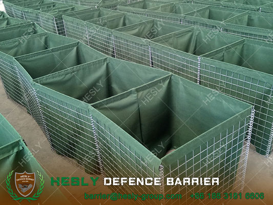 1.37m de hauteur Mur de protection militaire, Tissu géotextile vert militaire, Armature de treillis métallique soudé - Ventes en usine fournisseur