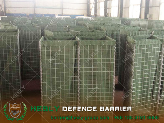 1.37m de hauteur Mur de protection militaire, Tissu géotextile vert militaire, Armature de treillis métallique soudé - Ventes en usine fournisseur