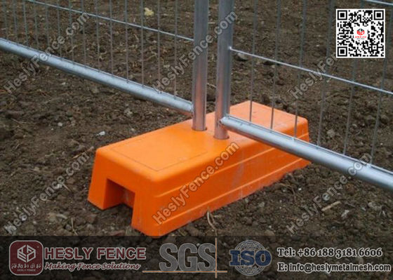 Panneaux de clôture temporaire en maille australienne avec pieds en plastique orange fournisseur