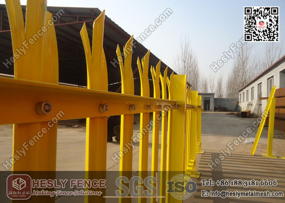 "W" section pâle clôture de palissade en acier avec revêtement en poudre fournisseur chinois fournisseur