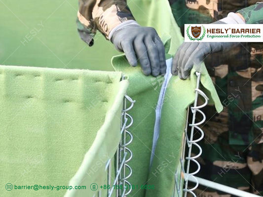1X1X1m Barrière Défensive Militaire en Grillage Soudé | Usine de Barrières Bastion HESLY Chine fournisseur