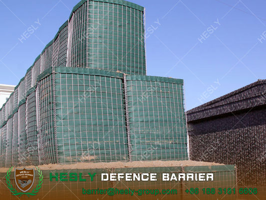 1X1X1m Barrière Défensive Militaire en Grillage Soudé | Usine de Barrières Bastion HESLY Chine fournisseur