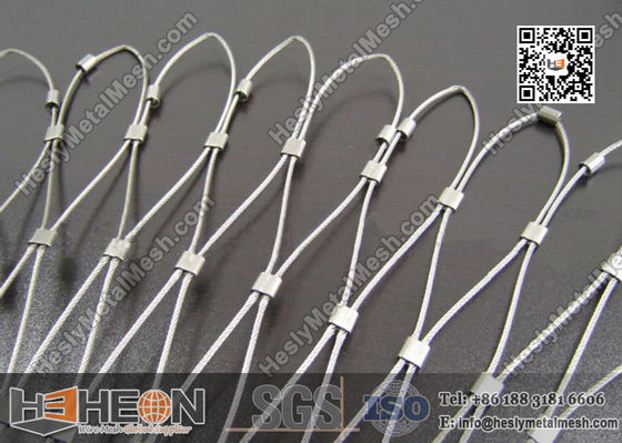 AISI 316L Ferrule en acier inoxydable filet de câbles de fil de fer fournisseur