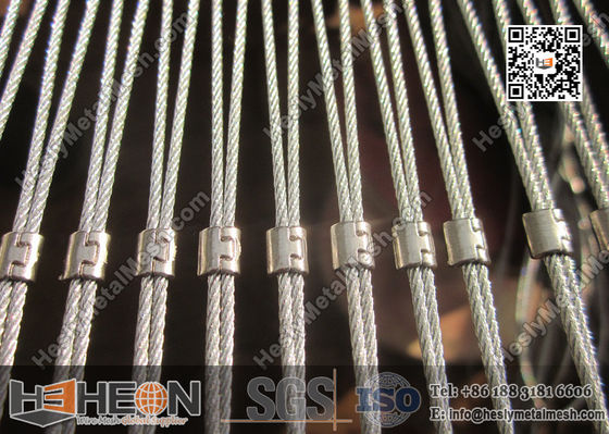 Manchon SS316L en acier inoxydable pour câble métallique | Usine de treillis métallique décoratif en Chine fournisseur