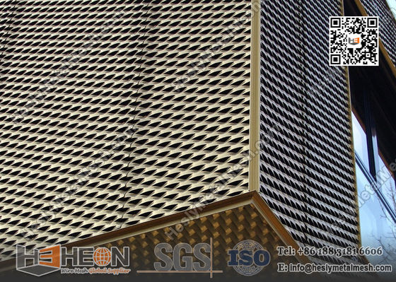 Couche d'oxyde en aluminium Mesh métallique étendu pour la façade du bâtiment fournisseur