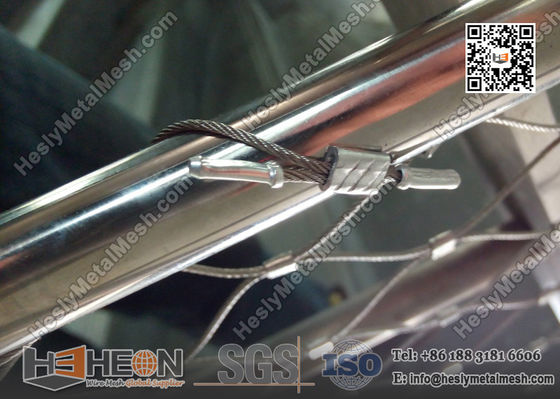 Manchon en aluminium fil d'acier inoxydable câble maille | Exportateur de treillis métallique décoratif de Chine fournisseur