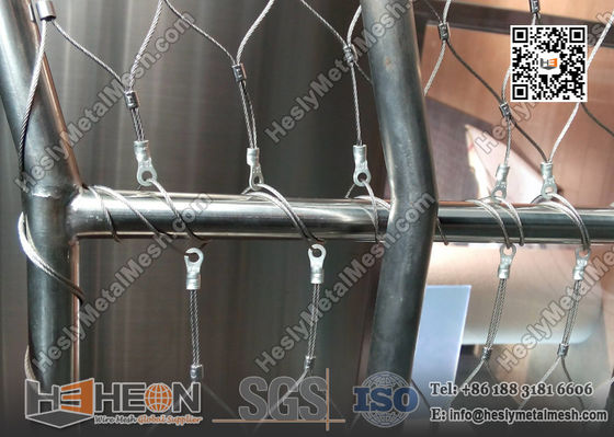 Manchon en aluminium fil d'acier inoxydable câble maille | Exportateur de treillis métallique décoratif de Chine fournisseur
