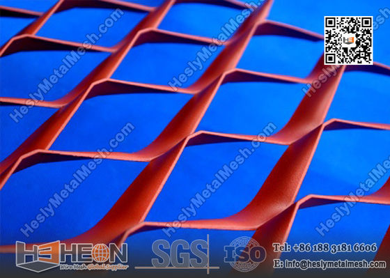 Grille expansée en aluminium avec revêtement en poudre Frost et trous en losange de 75x155 mm fournisseur