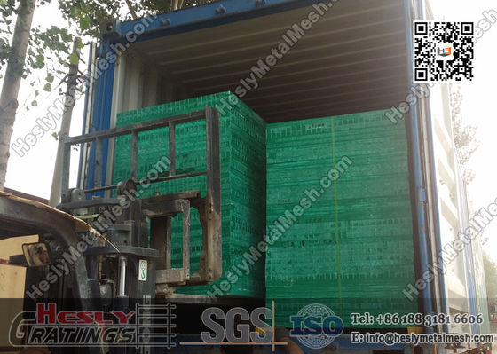 38mm THK Green Color Molded Fiberglass Grating -- certifié USCG fournisseur