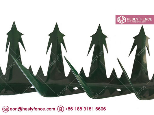 Spikes anti-escalade avec rasoir Spike sur le dessus de la clôture Spike revêtu de poudre Spike de sécurité sur le mur Hesly Brand Fournisseur chinois fournisseur
