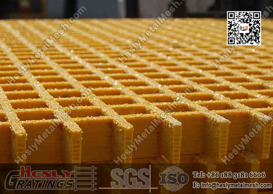 Grille moulée en plastique renforcé de fibre de verre de 1,22 X 3,44 m | Certifiée ABS fournisseur