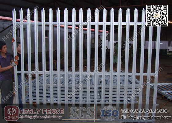 2,4 m de hauteur x 2,75 m de clôture palissade en acier | Usine de clôtures palissades HESLY Chine fournisseur