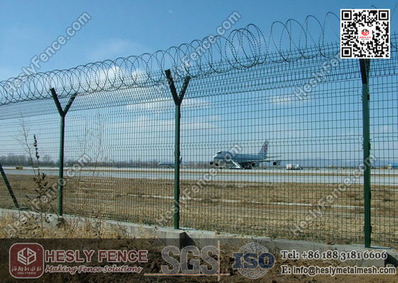 3La clôture de l' aéroport de Chine avec une bobine de rasoir et du fil barbelé. fournisseur