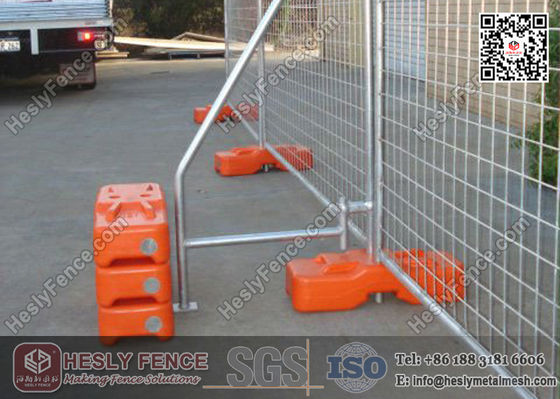 Résistants temporaires de la clôture/de l'appui avec 3 blocs en plastique moulé par soufflage fournisseur