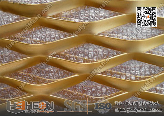 75x155mm Diamant trou d'or aluminium plaque métallique élargie fournisseur