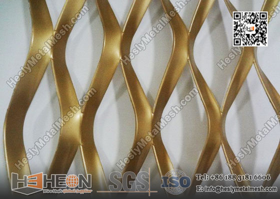 75x155mm Diamant trou d'or aluminium plaque métallique élargie fournisseur