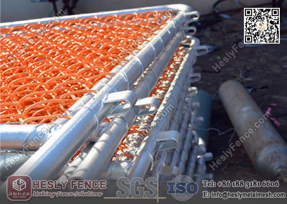 1.1m hauteur x 2,5m largeur couleur orange PVC revêtu chaîne de liaison Temporaire panneaux de clôture AS4687-2007 fournisseur