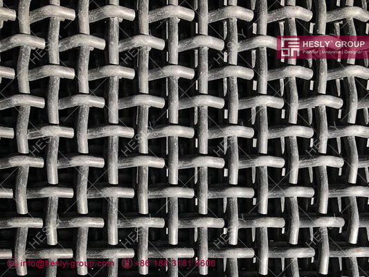Grille vibrante en acier 65Mn pour ciment | diamètre de fil 6 mm | ouverture de maille 15 mm x 15 mm - Hesly Wire Mesh Chine fournisseur