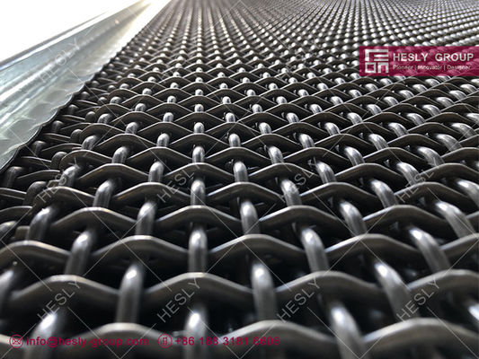 Grille vibrante en acier 65Mn pour ciment | diamètre de fil 6 mm | ouverture de maille 15 mm x 15 mm - Hesly Wire Mesh Chine fournisseur